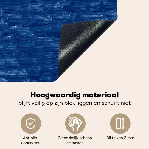 Verf - Strepen - Blauw Inductie beschemer met haakjes klein 777 -ky-onderkant-nl