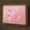 Planeten - Roze - Sterren Light Box met batterij (Wandlamp kind) middel -z3d_website