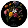 Lente - Bloemen - Klassiek - Vaas Wandcirkel plexiglas klein -3d