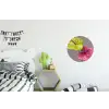 Planten - Anthurium - Groen - Roze Wandcirkel aluminium klein -kinderkamer