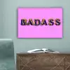 Felroze - Badass - Panterprint - Schaduw canvas 2cm klein -sfeer4