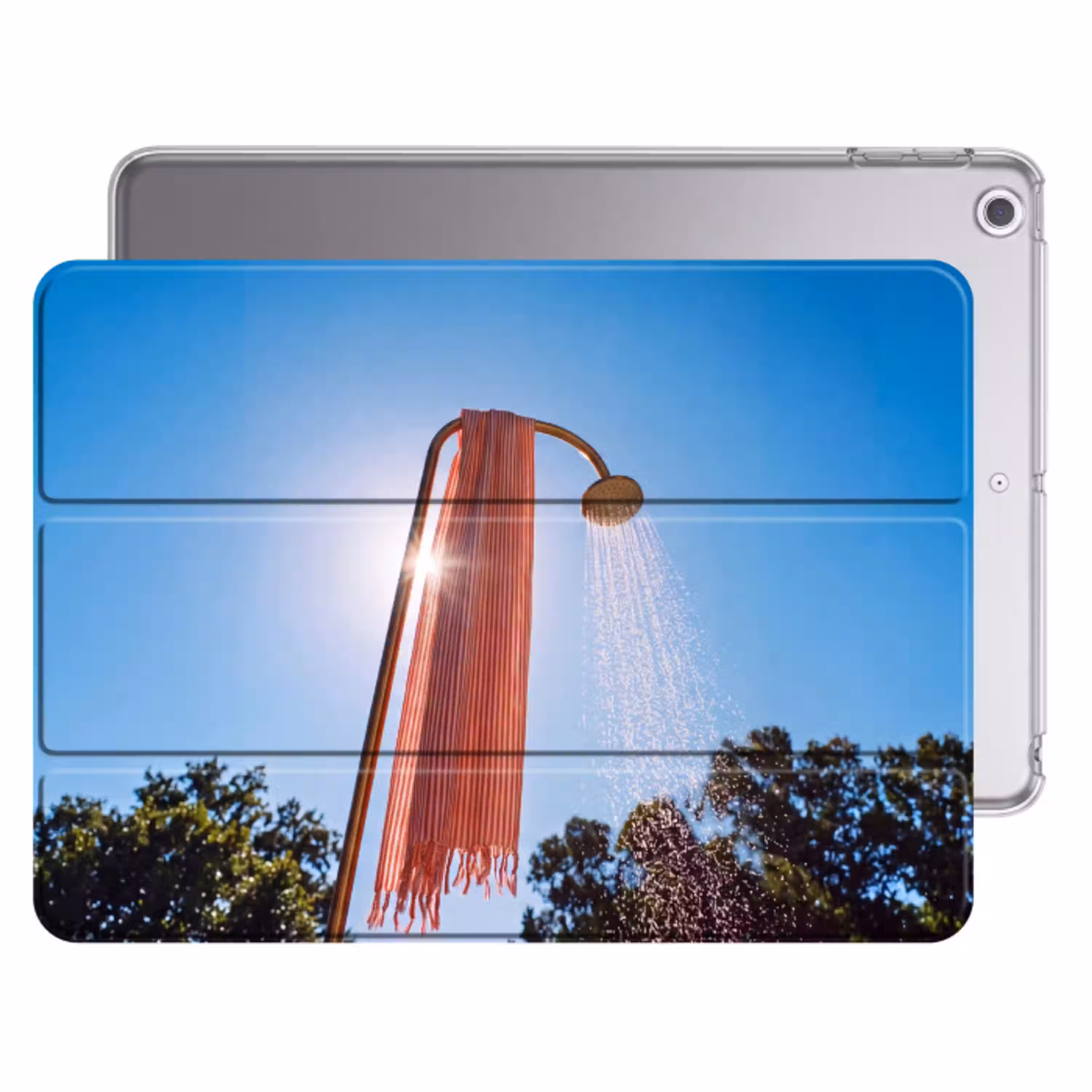 Douche - Water - Zomer - Blauw Apple iPad 2017 middel -threedimensional_3d_global