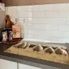 Schapen - Weidenlandschap - Heuvels Inductie beschermer vinyl 3mm klein -sfeer3