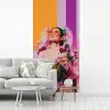 Portret - Vrouw - Abstract - Bloemen fotobehang vinyl groot -woonkamer