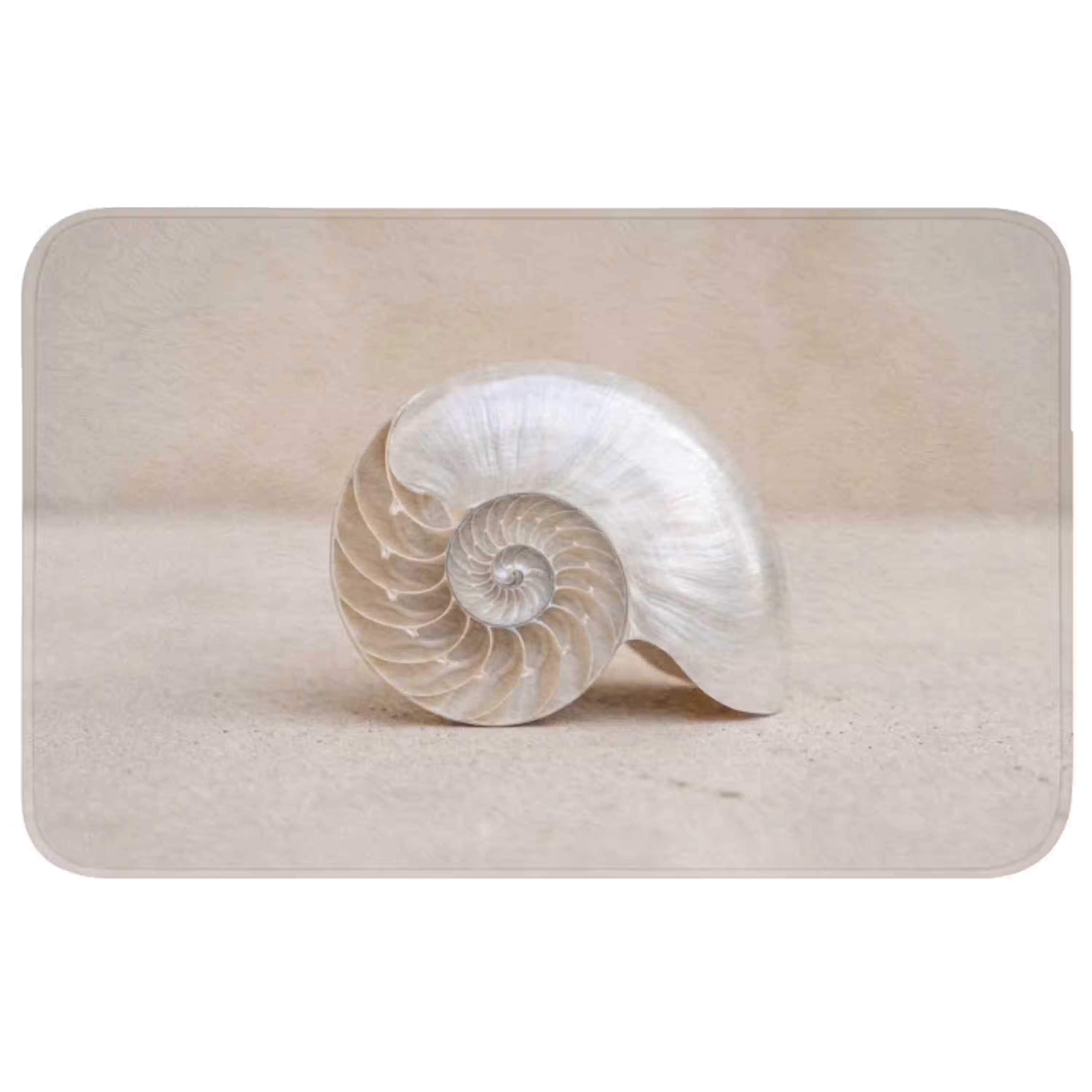 Schelp - Spiraal - Beige WCmat middel -3d