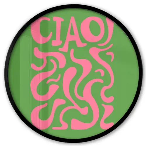 Abstract - Roze - Ciao - Vormen Fotolijst rond zonder passe partout klein -3d