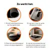 Schedel - Blauw - Bloemen - Bladeren Inductie beschermer vinyl 3mm klein -zzzzzzz-td-werking