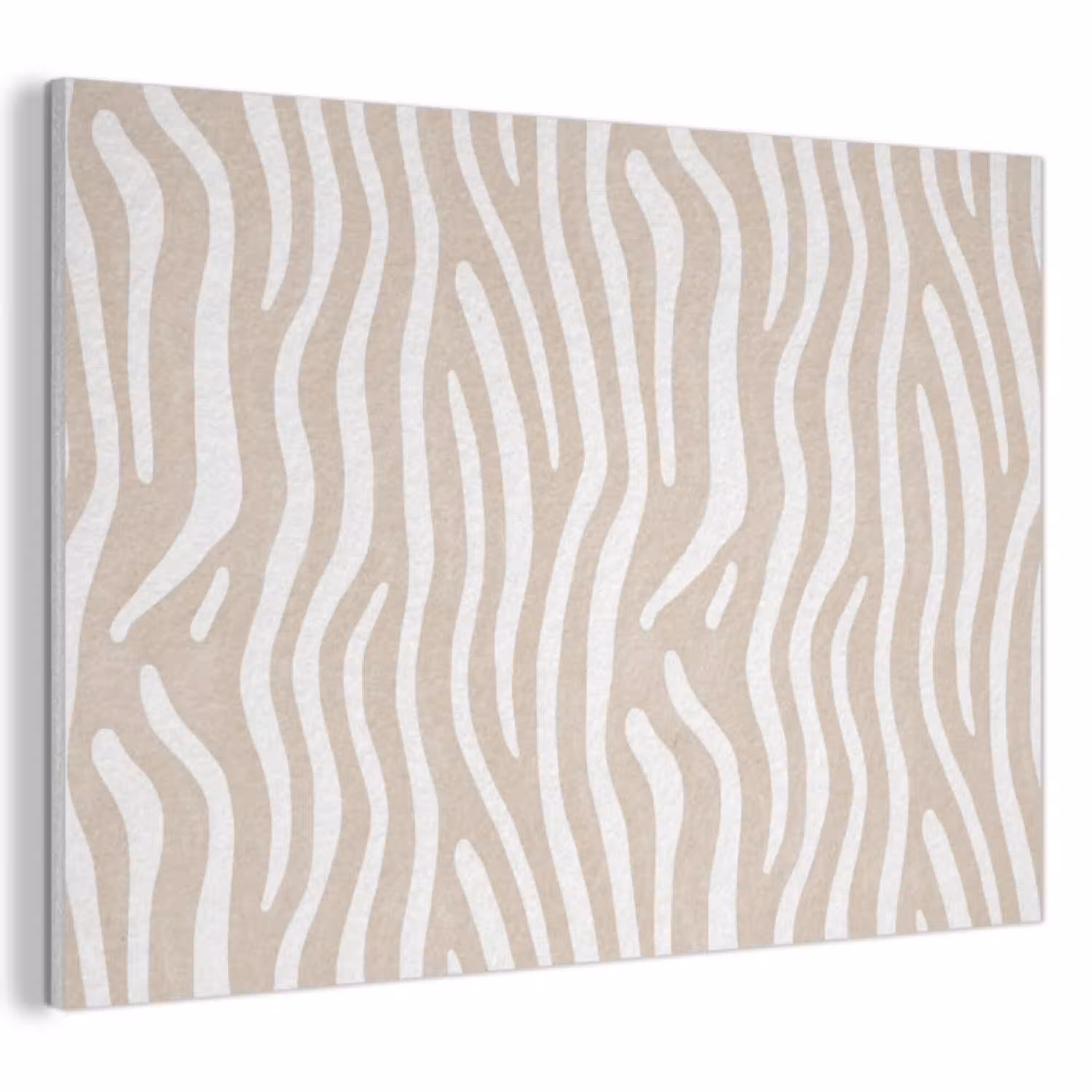 Abstract - Zebra - Beige PET vilt klein 837 -3d