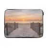Zonsondergang - Strand - Zand laptophoes neopreen klein -3d