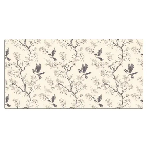 Takken - Vogels - Beige Muismat XXL klein 681 -3d_leeg