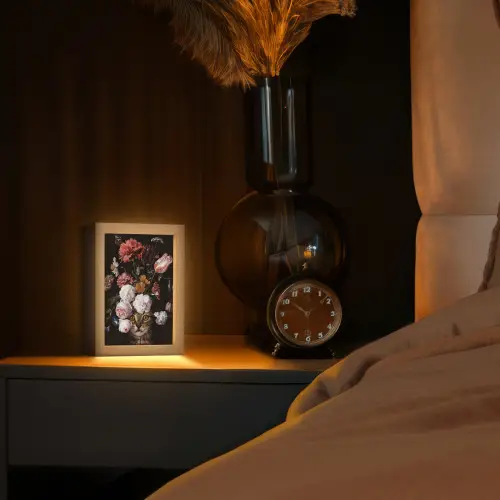 Stilleven met bloemen - Jan Davidsz de Heem - Kat Light Box met kabel (Tafellamp) klein -sfeer1