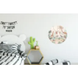 Jungle - Dieren - Groen Wandcirkel aluminium klein -kinderkamer