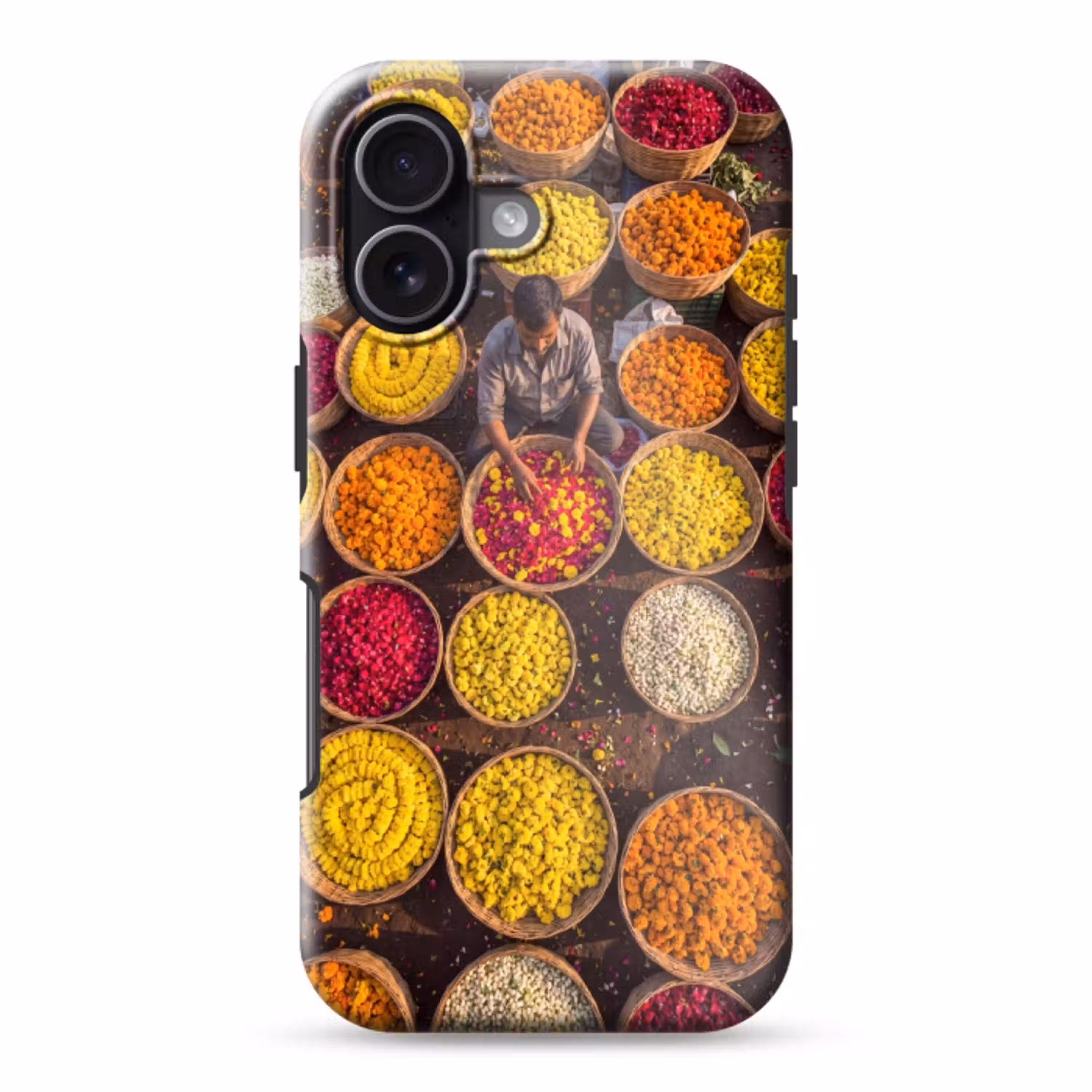 Bloemen - Markt - Kleurrijk Toughcase MagSafe Apple iPhone 17 klein -3d