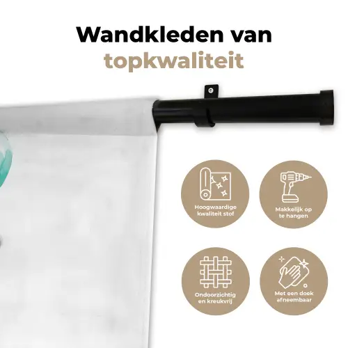 Olifant - Baby - Dieren - Blauwe ballon Wandkleed katoen klein -sfeer2