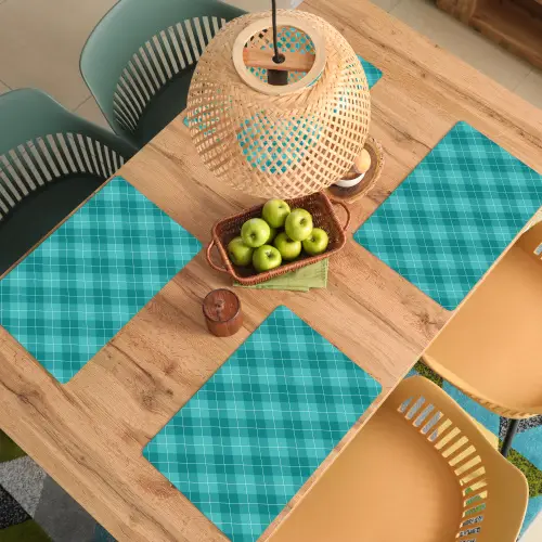 Patroon - Ruiten - Blauw Placemat vinyl groot 368 -zzsfeer5_Kitchenyeah-website