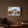 Bomen Frankfurt- Stad - Skyline - Brug Light Box met batterij (Wandlamp) middel -sfeer4