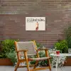 Milkshake - Kers - Rietje Tuinposter op houten frame 2 cm dik klein -sfeer3