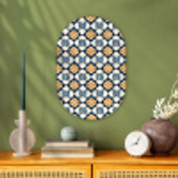 Klassiek - Geometrisch - Blauw Wandcirkel Ovaal Forex klein 630 -sfeer2