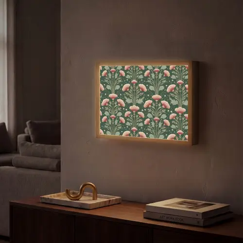 Patroon - Botanisch - Kleurrijk Light Box met batterij (Wandlamp) middel 907 -sfeer1