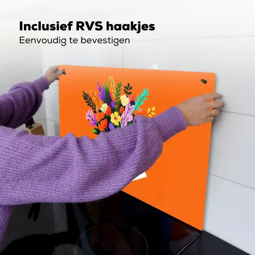 Kaartje - Boeket - Bloemen Inductie beschemer met haakjes klein -ky-ophangen-nl