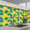 Ananas - Geel - Groen - Tropisch keuken achterwand 2 middel 871 -3d_schuin