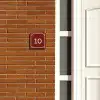 Rood - Kader - Regulier Naambord Vierkant klein -sfeer3-XS