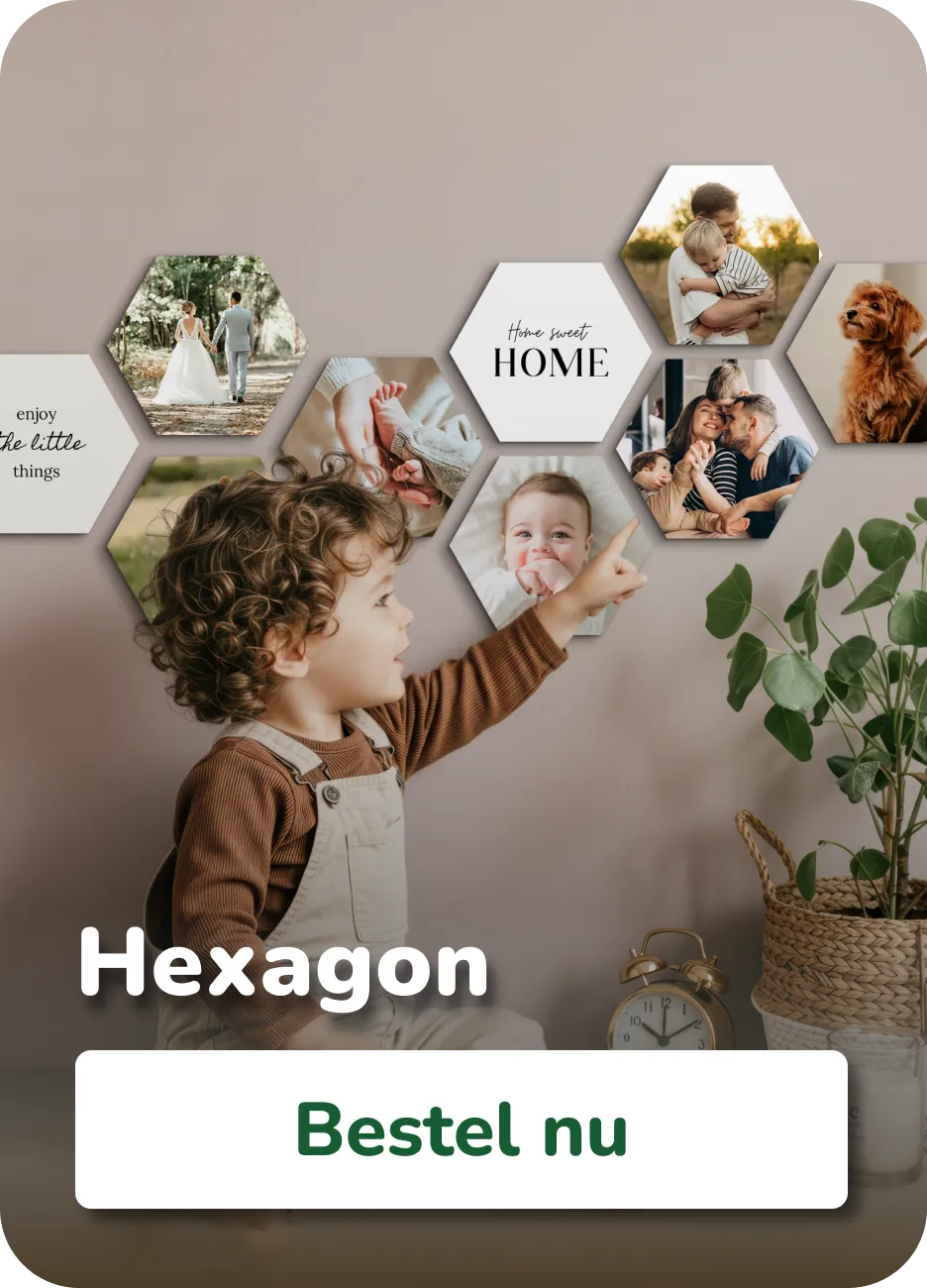 hexagon tegels met kindje