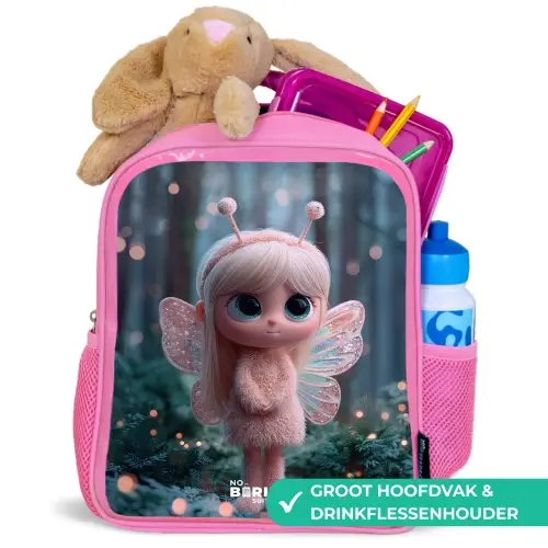 Fairy - Bos - Glitters Kinderrugzak - Roze middel -inhoud_NL