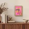 Giraf - Roze - Bril - Sjaal Light Box met kabel (Tafellamp) klein -sfeer2