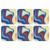 Golven - Kleurrijk - Abstract onderzetter kurk middel -3d