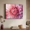 Dahlia - Bloem - Close up - Roze Textielframe - compleet frame klein -sfeer3