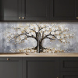 Boom - Bloemen - Natuur - Abstract - Wit keuken achterwand 2 middel -sfeer1