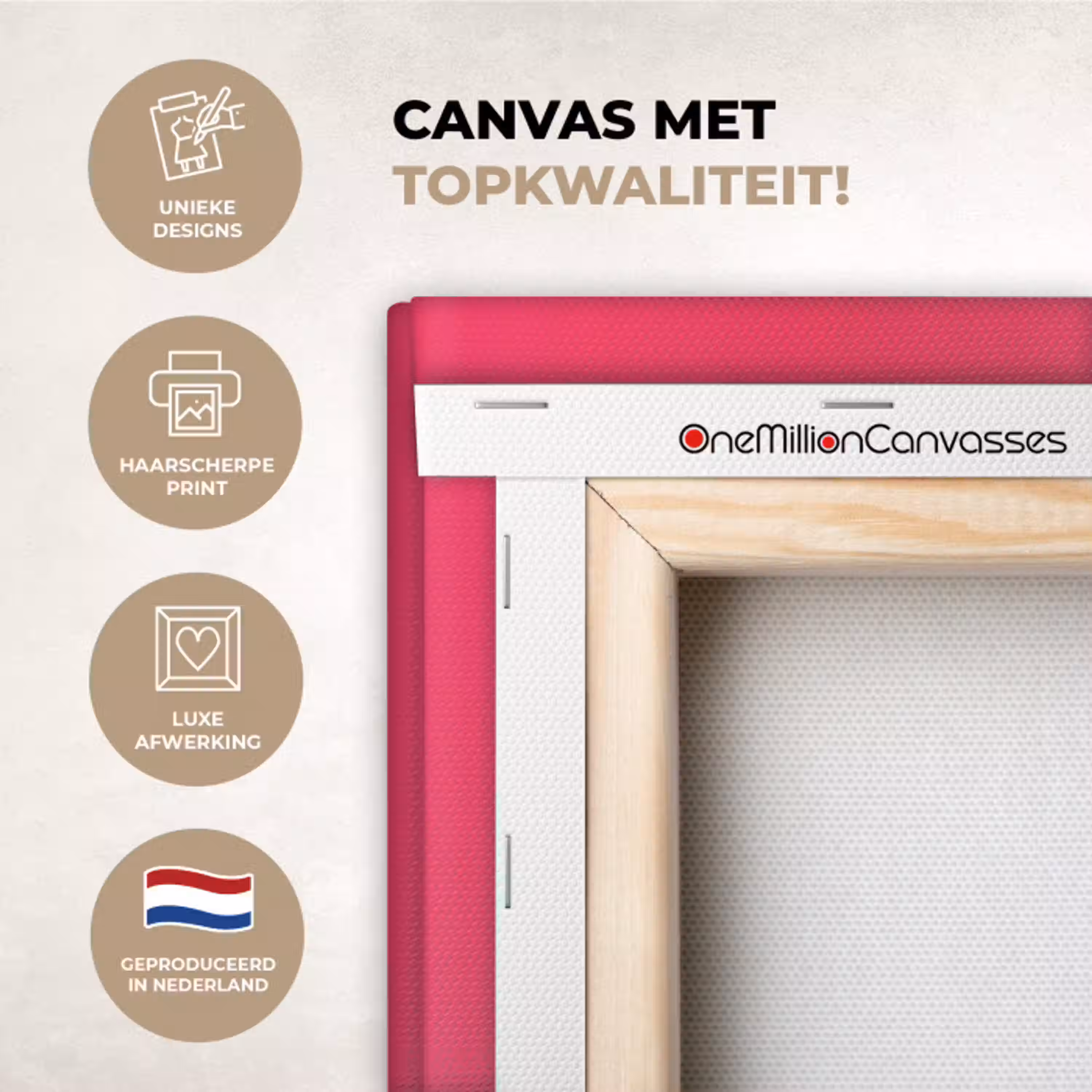 Schepijs - Roze - Hoorntje KitchenYeah - Keuken - Canvas klein -zcloseup