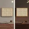Siertegel - Patroon - Bruin Light Box met batterij (Wandlamp) middel 907 -sfeer3