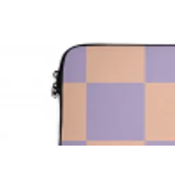 Schaakbord patroon - Paars - Roze - Blokjes laptophoes neopreen klein -detail
