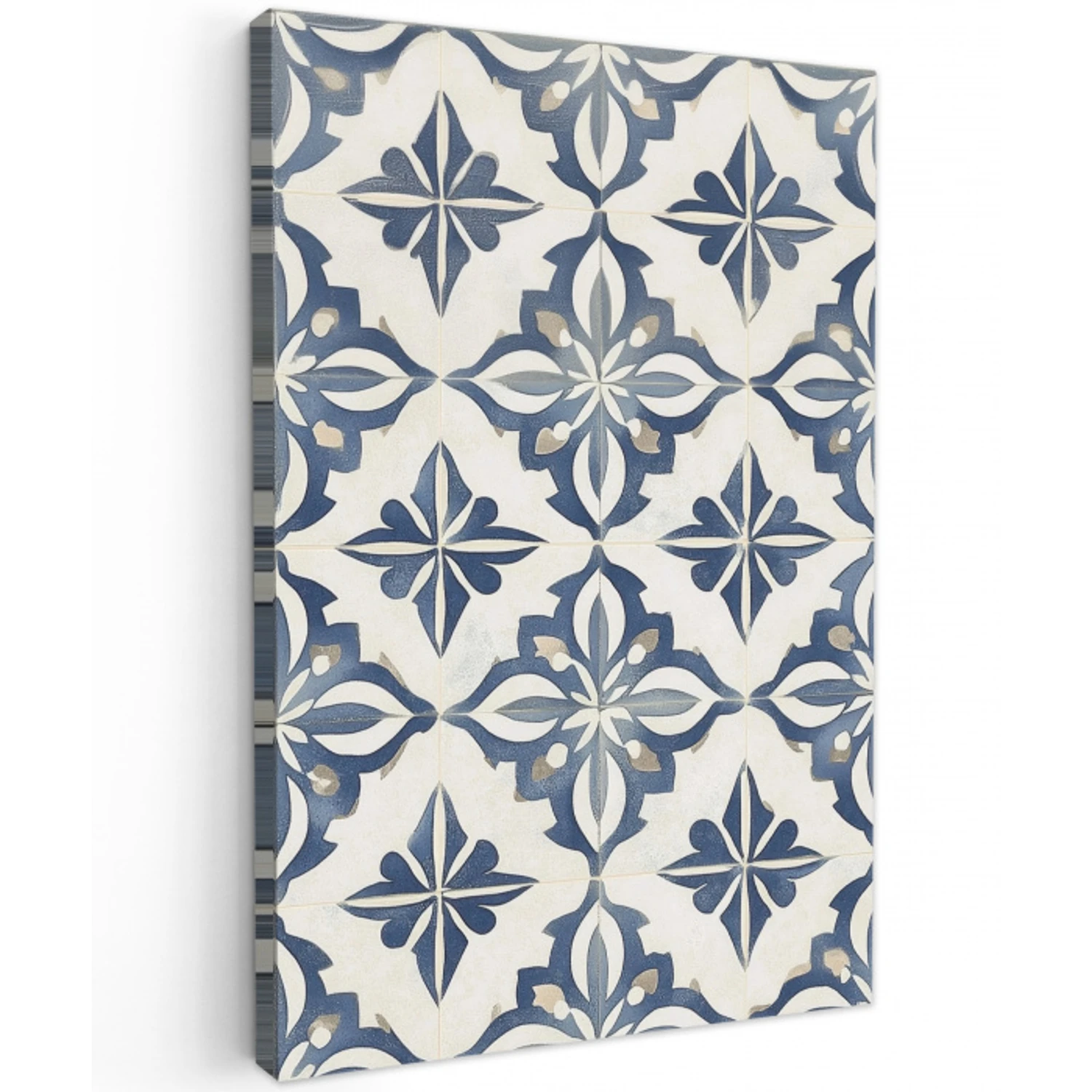 Tegels - Spaans - Patronen - Keramiek Tuinposter op houten frame 2 cm dik middel -3d