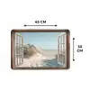 Doorkijk - Helmgras - Duinen - Zee - Landschap Placemat vinyl groot -specs