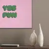 Yes fun - Groen - Roze PET vilt klein -sfeer6_closeup
