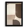 Geometrisch - Geweven structuur - Modern fotolijst zwart zonder passe partout klein -3d