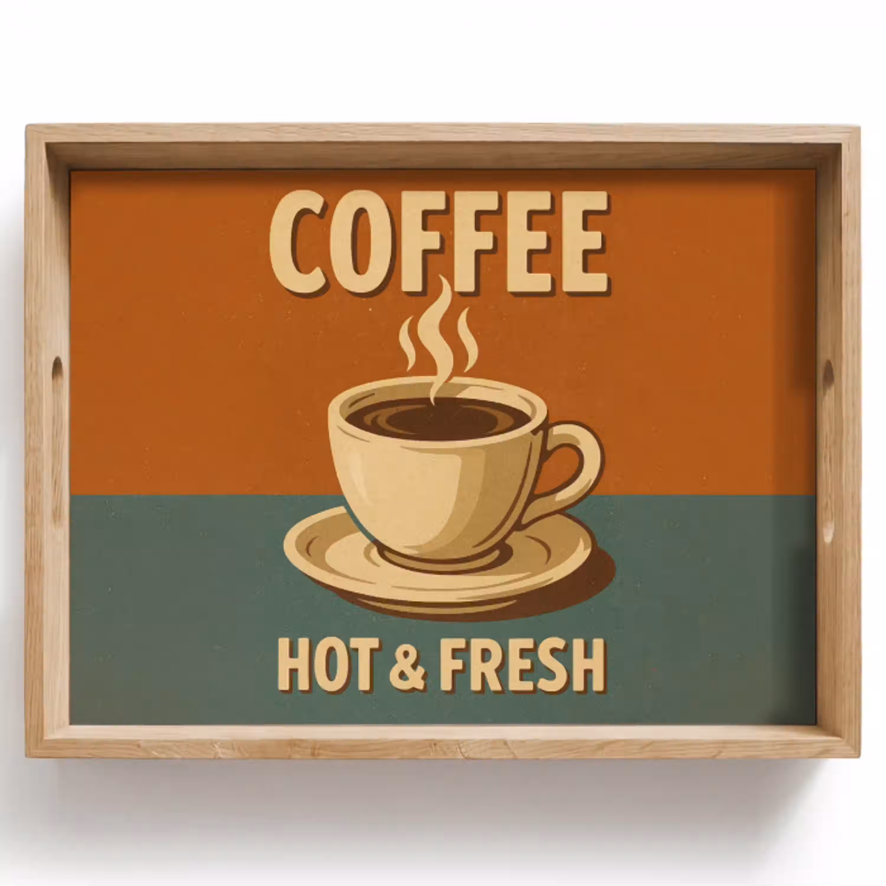 Koffie - Kop - Vintage - Quote Dienblad Rechthoek middel -z3d_shopping