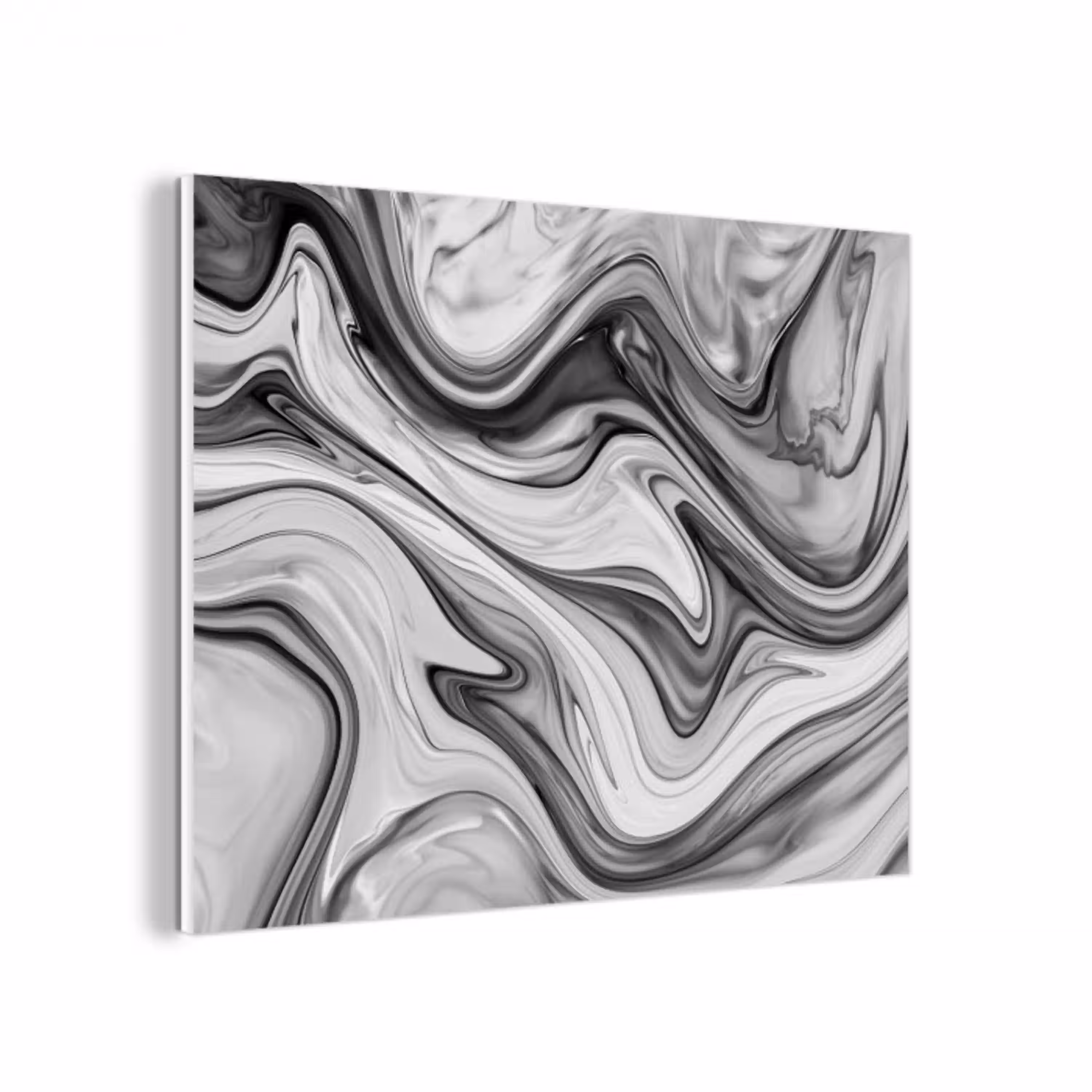 Marmer - Patronen - Grijs - Marmerlook - Zwart forex 5mm xxl -3d
