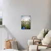 Korenbloemen bij zonsondergang Tuinposter op houten frame 2 cm dik klein -sfeer1