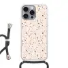 Terrazzo -  Patroon - Kleurrijk - Indigo Hoesje iPhone 16 Pro Max met koord klein 804 -3d