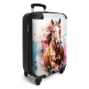 Galopperend paard met kleurrijke achtergrond Koffer - NBS - Handbagage middel -productfoto_3d