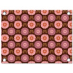 Retro - Madelief - Roze tuinposter los doek klein 239 -3d