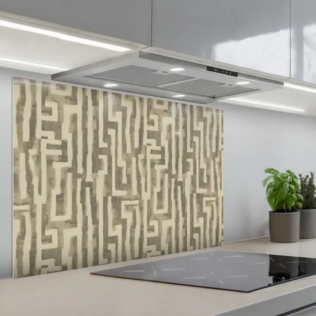 Paraschizzi cucina - Astratto - Geometrico - Verde