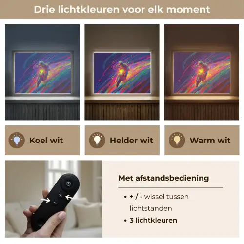 Crossmotor - Neonkleuren - Lijnen - Helm Light Box met batterij (Wandlamp kind) middel -USP_lichtkleurNL
