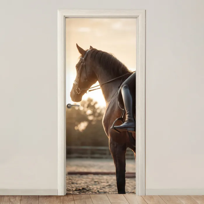 Harmonie - Ruiter - Zon deurposter klein -3d_beige