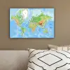 Wereldkaart - Topografie - Atlas - Kids - Jongetje - Meisjes canvas 2cm klein -sfeer3