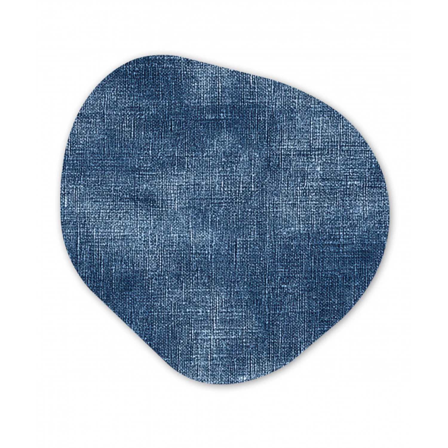 Linnen - Textuur - Patroon - Denim - Rustiek Wandcirkel Organisch Forex 3mm klein 629 -3d